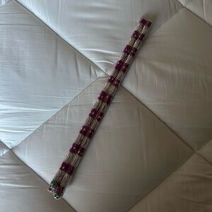 Dandiya Stick Set in Purple and Silver